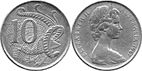 10 австралийских центов 1967 года чеканки
